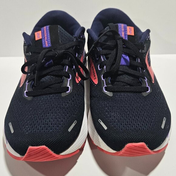 Brooks Adrenaline GTS 22 Women’s 9W Running Shoes Navy Pink - Picture 3 of 10